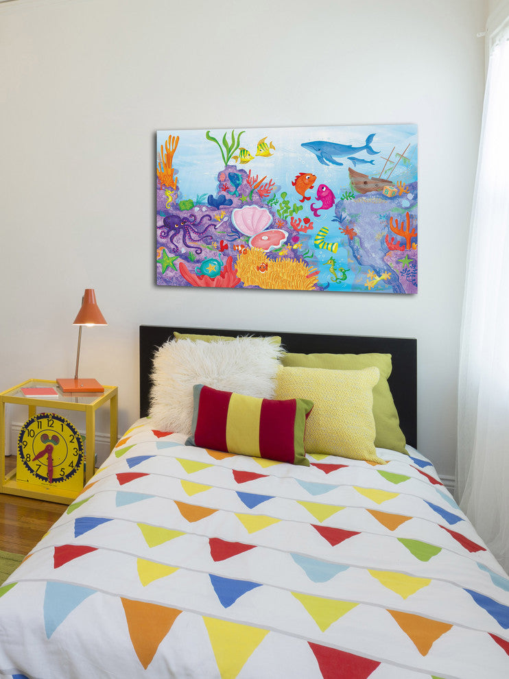 "Coral Reef" Painting Print on Canvas by Curtis