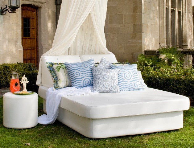 Crib Outdoor Resort Bed, Queen, Cognac