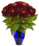 Nearly Natural Sunflower Artificial Arrangement in Blue Vase Red