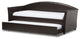 Jasper Faux Leather Arched Back Sofa Twin Daybed With Trundle Bed, Brown