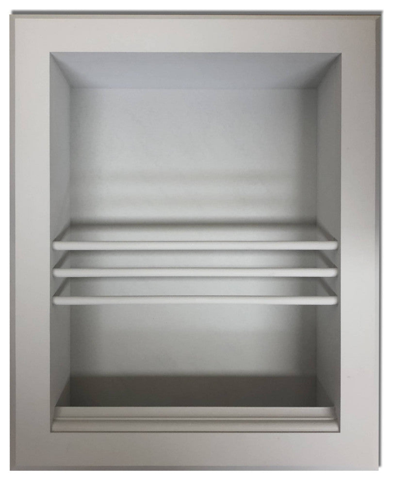 Montclair Recessed Magazine Rack, Primed Gray
