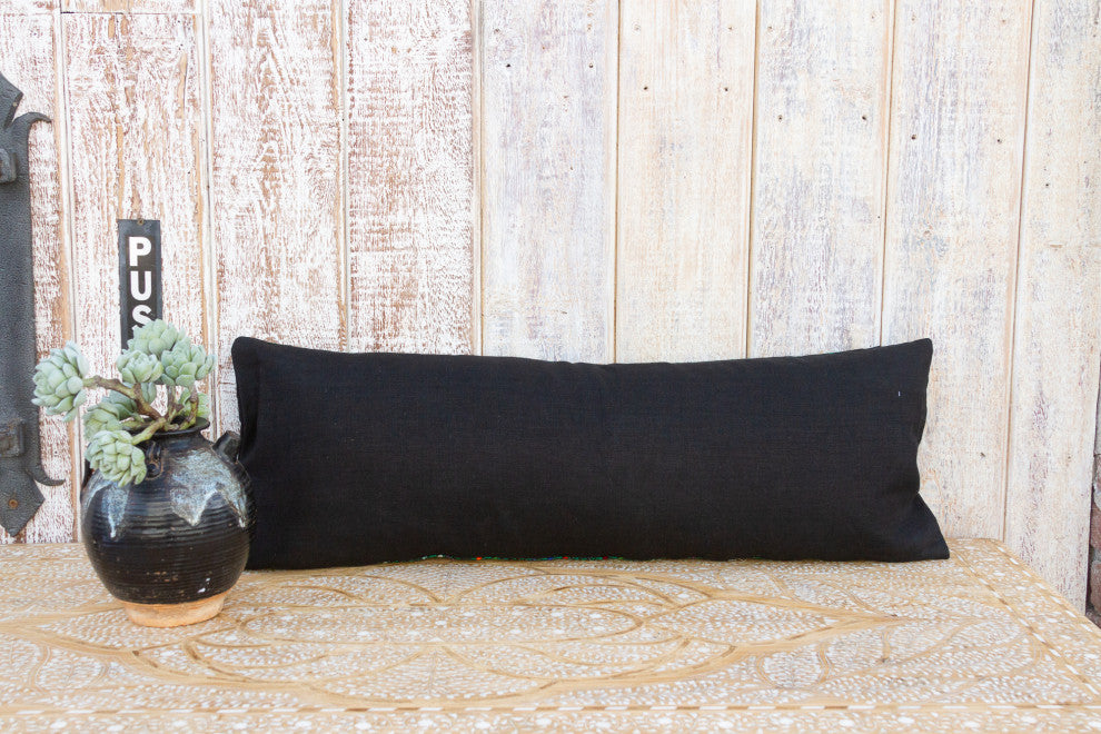 Long Vintage Mayan Brocade Akna Pillow