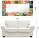 "Secret Garden Floral III" Frameless Reverse Printed Art Glass Mirror, 72" X 36"
