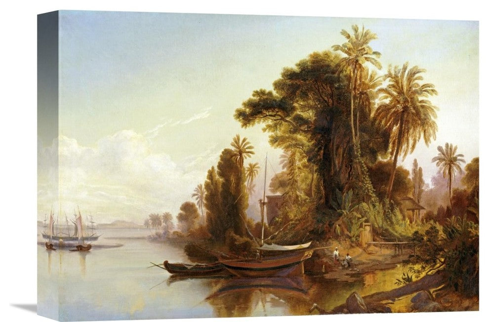 "Paisaje Venezolano" Stretched Canvas Giclee by Ferdinand Bellermann, 16"x12"