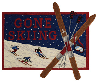 Gone Skiing Hook Rug