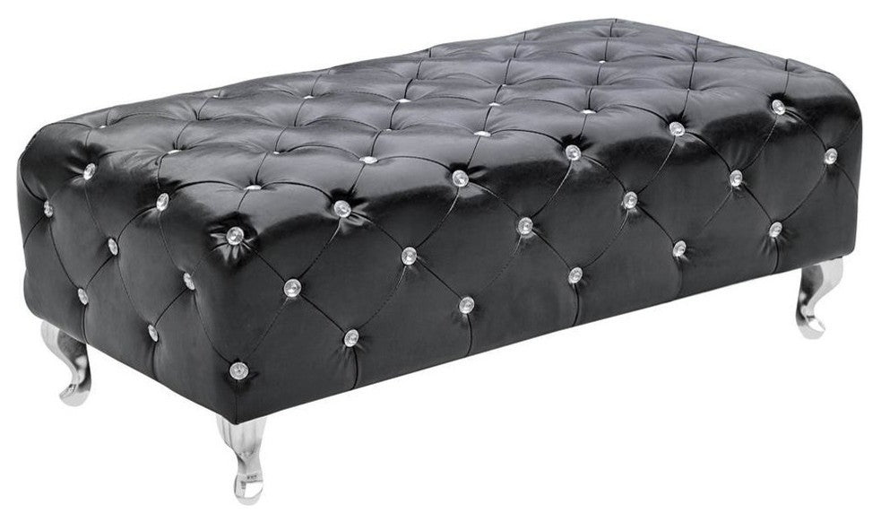 Modern Classics Tufted Bench, Black