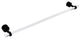 Pacific Beach 30" Shower Door Towel Bar with Dotted Accents, Matte Black