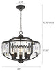 CHLOE Lighting Kenna Transitional 5-Light Rubbed Bronze Ceiling Pendant