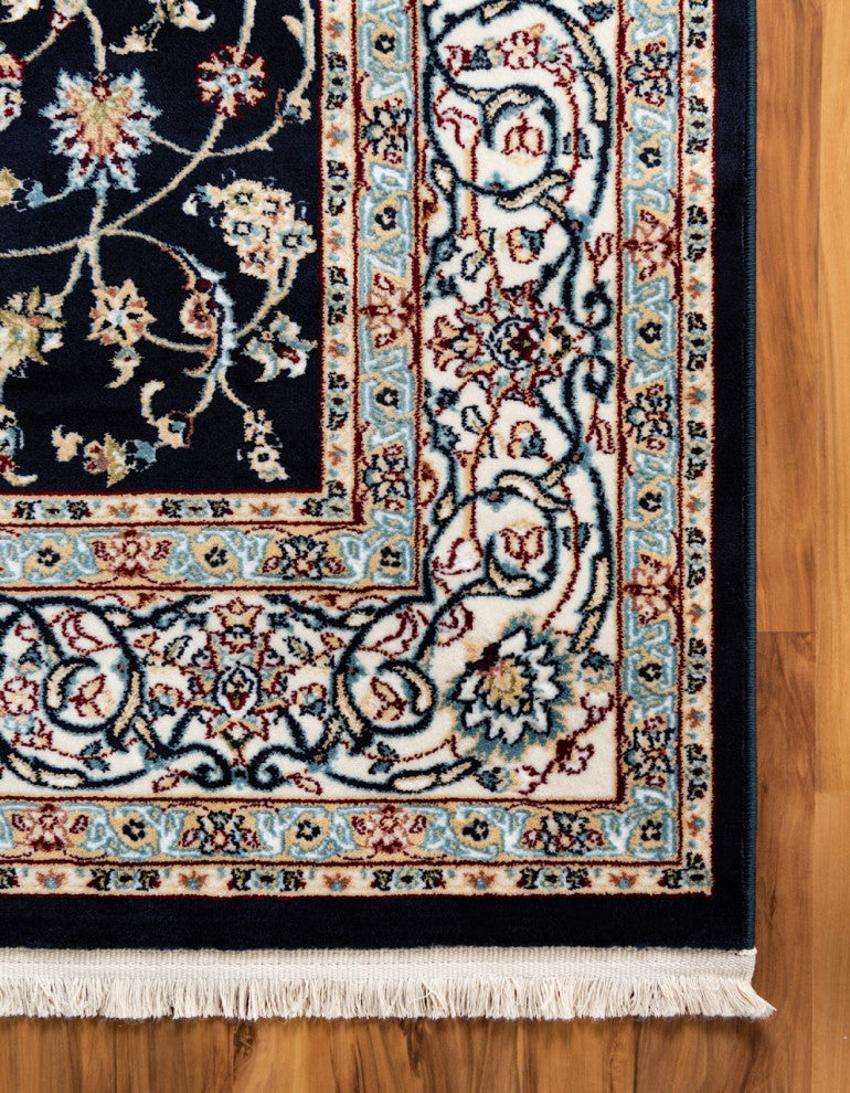 Traditional Kelayeh Round 5' Round Waves Area Rug