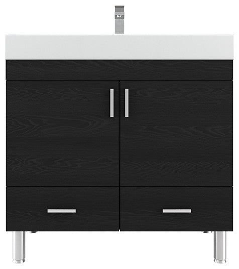 Ripley 36" Modern Bathroom Vanity Set, Black
