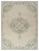 8" x 10" Ivory Distressed Floral Area Rug