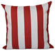Classic Stripes Decorative Pillow, Red, 16"x16"