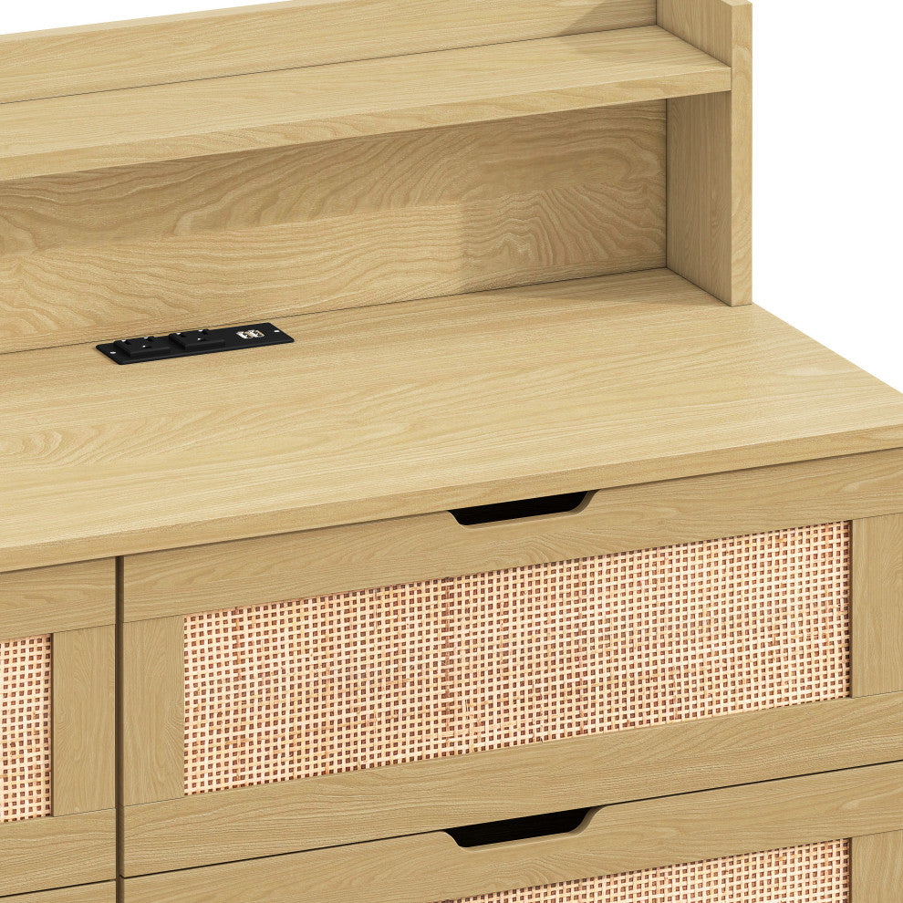 Gewnee Rattan Storage Cabinet