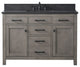 Jasper 48" Bathroom Vanity, Textured Gray, Blue Limestone