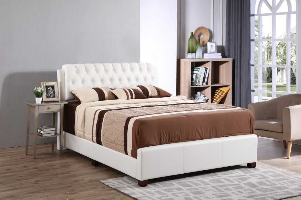 Bed, White, Full