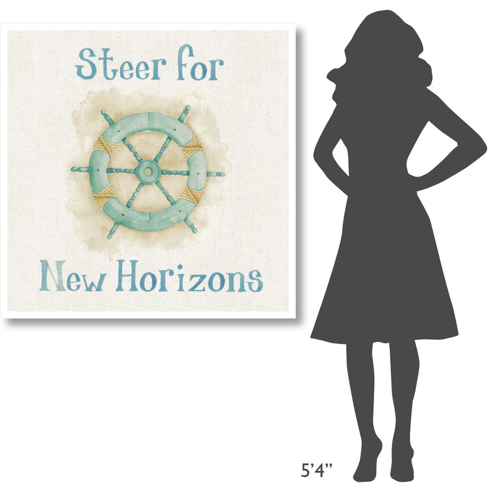 "New Horizons I Words" Digital Paper Print by Elyse DeNeige, 42"x42"