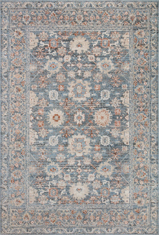 Loloi II Odette Sky / Rust 6'-7" x 9'-6" Area Rug