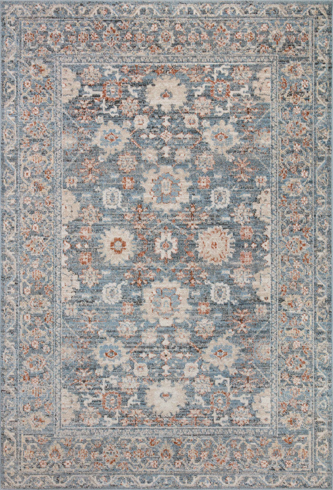 Loloi II Odette Sky / Rust 6'-7" x 9'-6" Area Rug