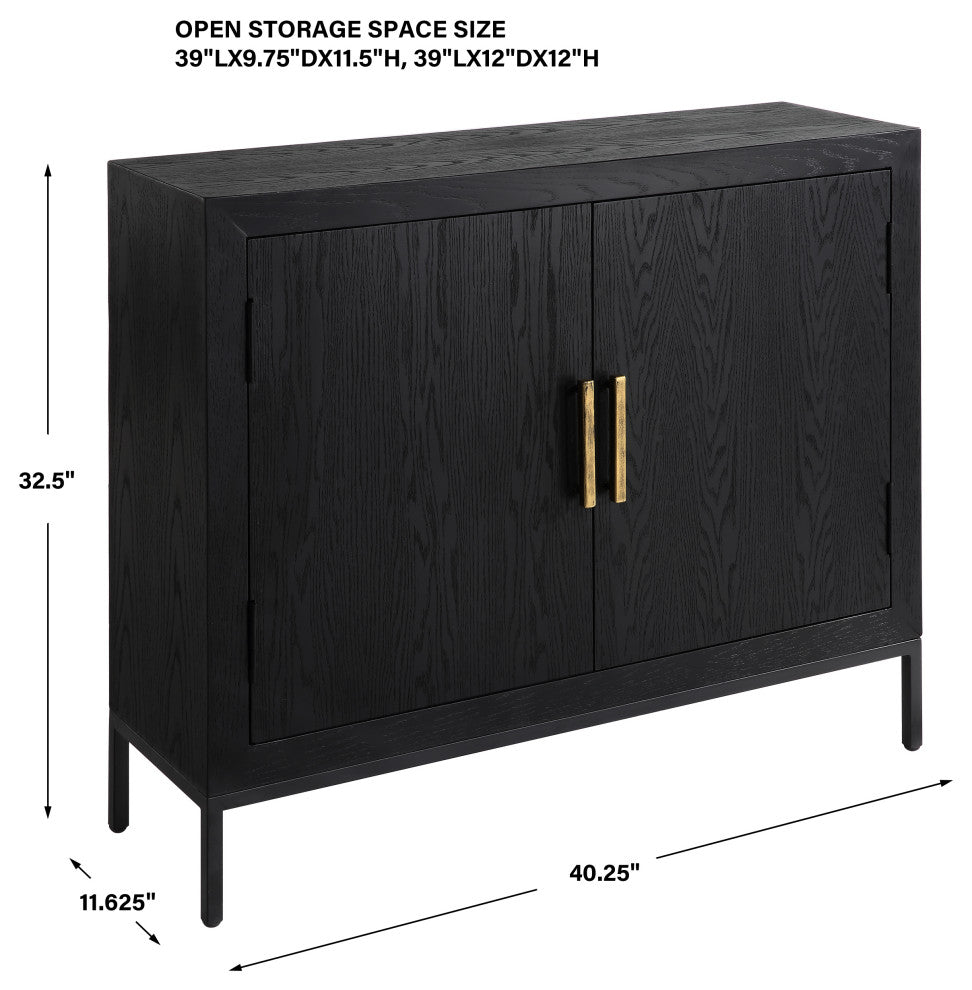 Uttermost Front Range Dark Oak 2 Door Cabinet
