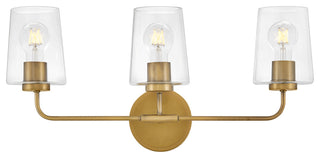 Lark Kline Medium Three Light Vanity, Heritage Brass