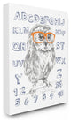 The Kids Room Sketch Alphabet Studious Owl Drawing Canvas Wall Art, 16"x20"