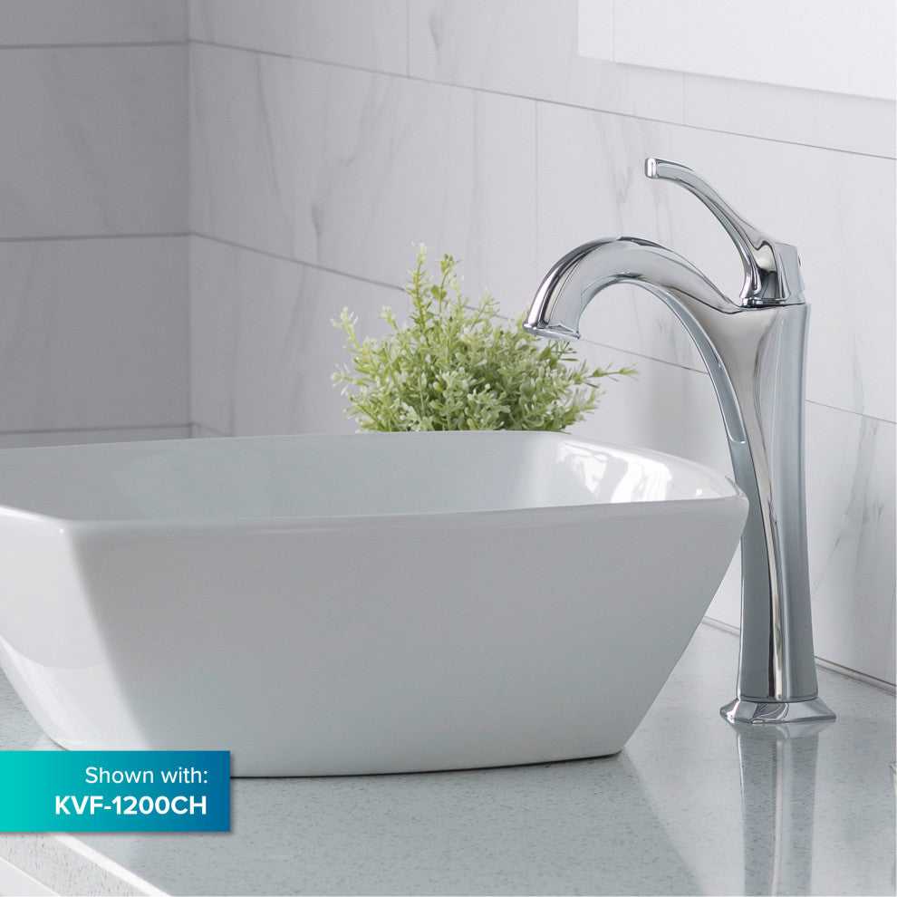 Elavo Ceramic Square Vessel White Sink