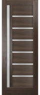 Slab Barn Door Frosted Glass 30 x 80, Quadro 4088 Chocolate Ash