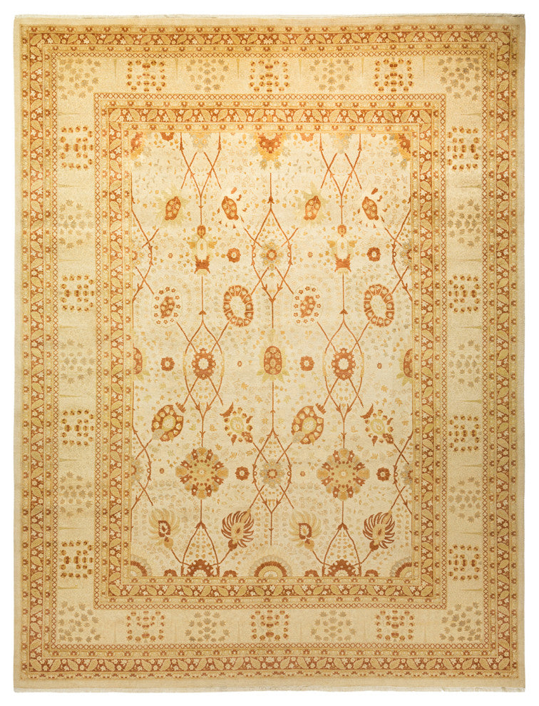 Mogul, One-of-a-Kind Hand-Knotted Area Rug Ivory, 9'4"x12'2"