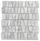 Carrara White Marble Trapezoid Tappered Mosaic Wall Floor Tile Honed, 1 sheet