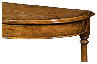 Country Walnut Demilune Console