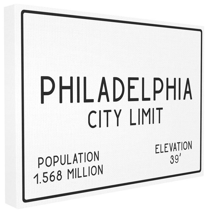Philly City Limit, 24"x30", Stretched Canvas Wall Art