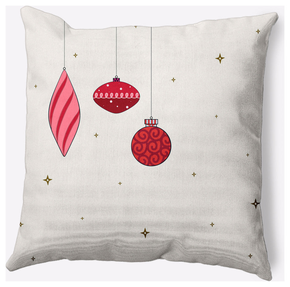 Light Bright Decorative Throw Pillow, Red, 18"x18"