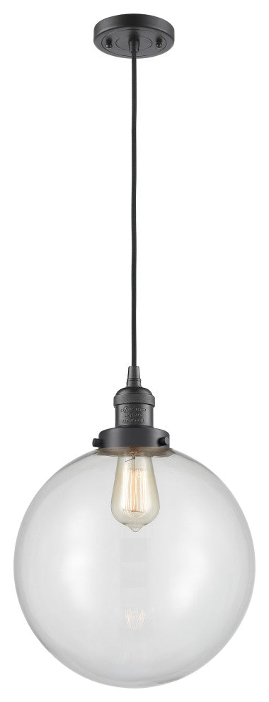 Beacon Mini Pendant, Oil Rubbed Bronze, Clear