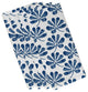 19x19", Ina Floral Print Napkin, Blue, Set of 4
