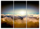 "Gloomy Sky above Clouds" Canvas Art, 3 Panels, 36"x28"