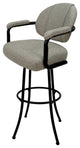 Swivel Counter 26", 30" or Extra Tall 34" Metal Bar Stool M-70, Portwood Ash - Black, 30"