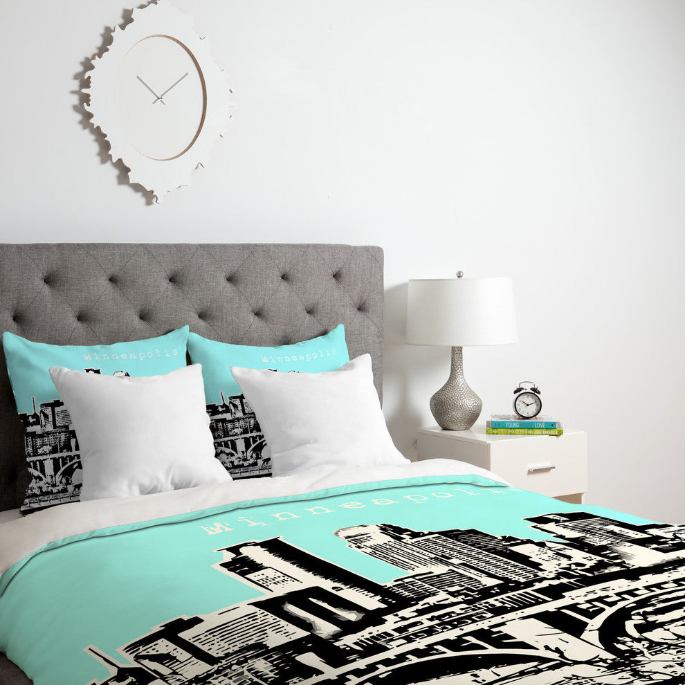 Deny Designs Bird Ave Minneapolis Sky Duvet Cover - Lightweight
