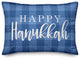 Happy Hanukkah Buffalo Check 14"x20" Throw Pillow