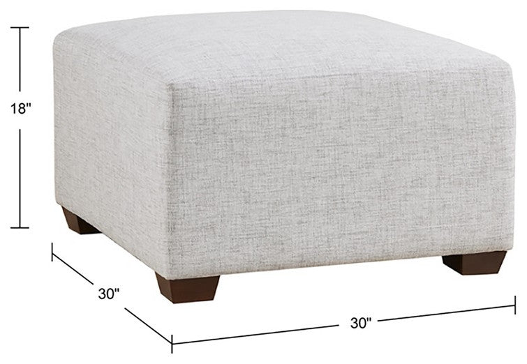 INK+IVY Molly Modular Corner Chair, Linen, Silver Grey, Ottoman