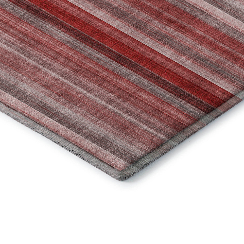 Premium Machine Washable Mayfield AMF543 Red 8' x 10' Rug