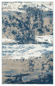 8" x 10" Beige and Blue Scenic Area Rug