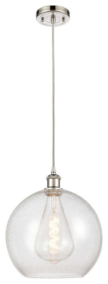 Innovations 516-1P-PN-G124-12 1-Light Mini Pendant, Polished Nickel