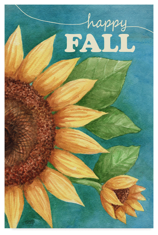 Melinda Hipsher ''Happy Fall Sunflower'' Canvas Art, 32"x22"