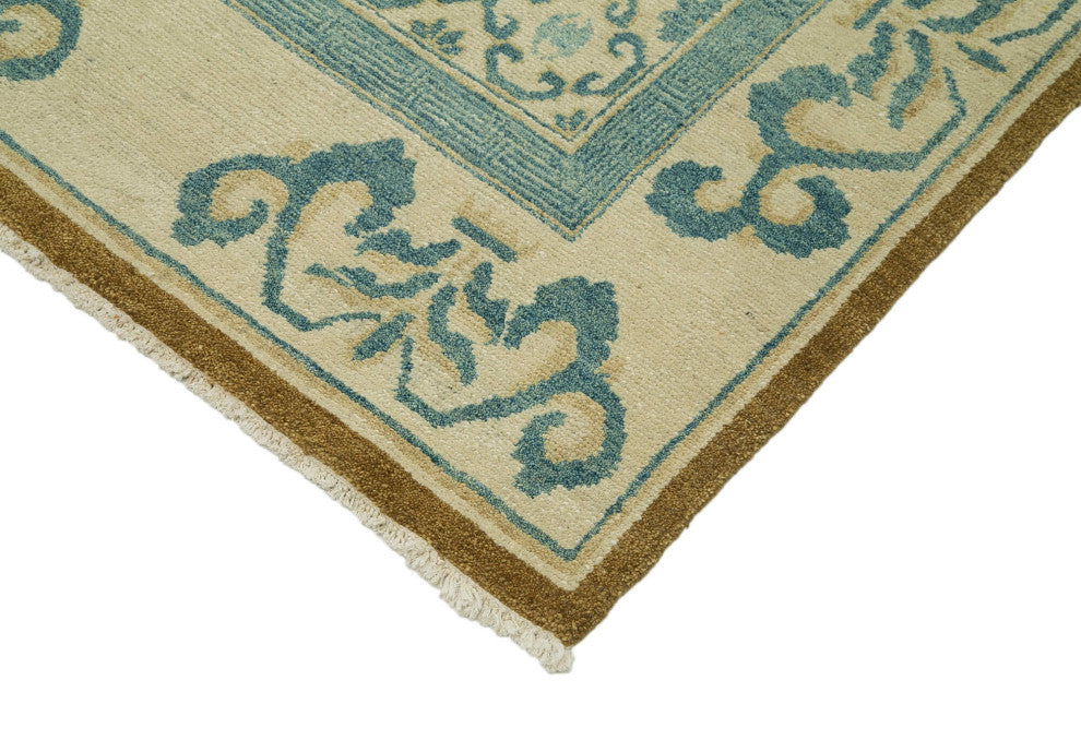 Rug N Carpet - Handmade Oriental 9' 11" x 13' 11" Soft Oushak Area Rug