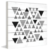 "Triangular Significance" Painting Print on White Wood