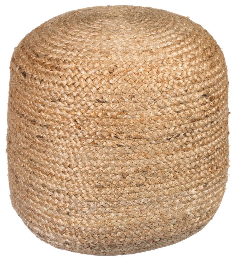 Ottoman Accent Chair, Jute Rope, Natural, Living Lounge Cafe Lobby Hospitality