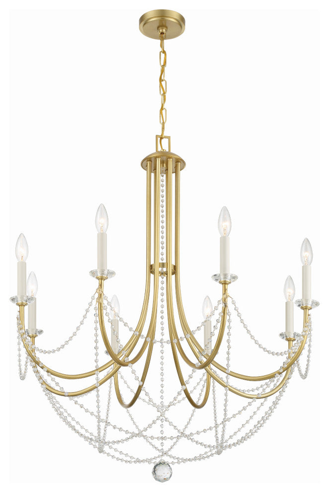 Delilah 8-Light Aged Brass Chandelier
