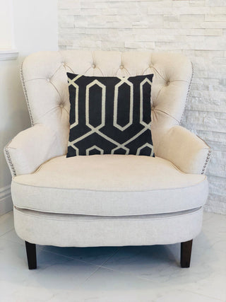 Plutus Bengal Lattice Handmade Throw Pillow, 22"x22"