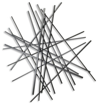 Avalon Large Abstract Wall Art, Black