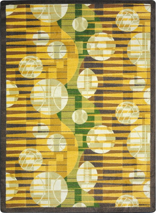 Games People Play Rug, Keeping Score, 3'10"x5'4", Gold
